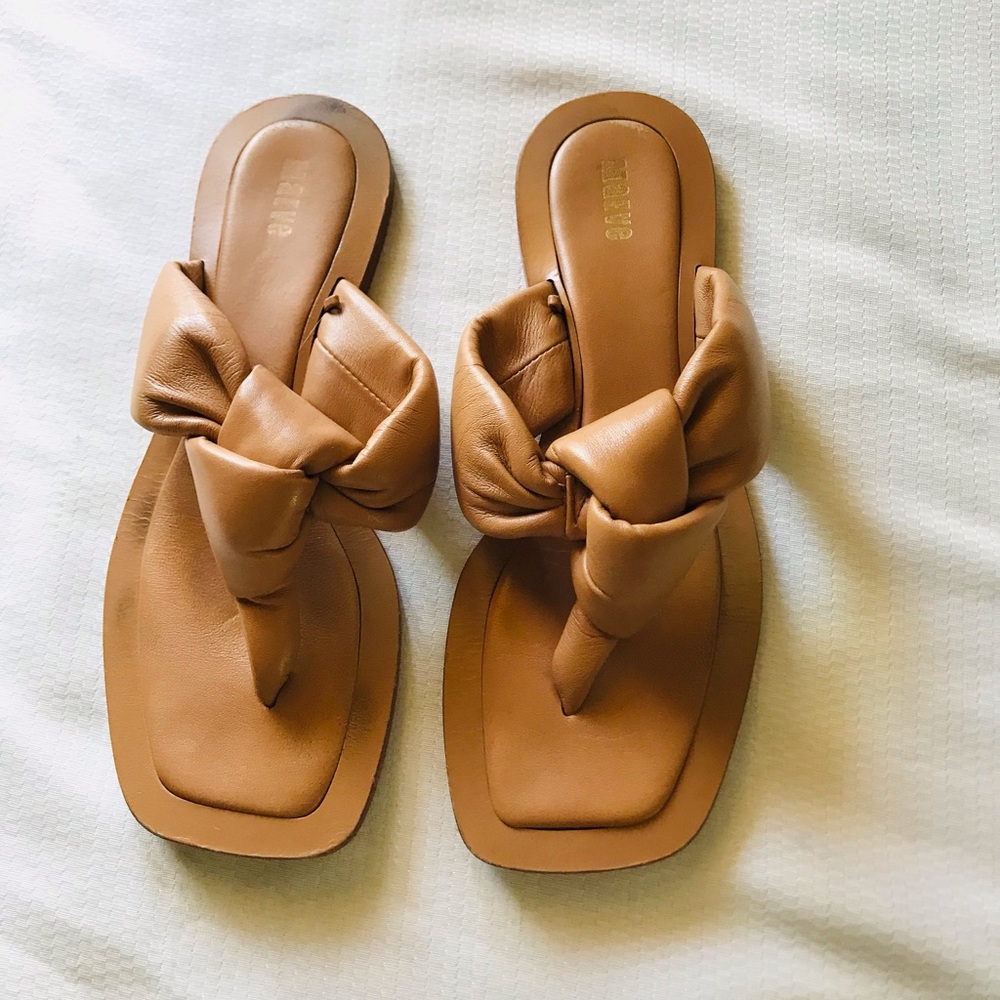 Maeve Tan Leather Sandals